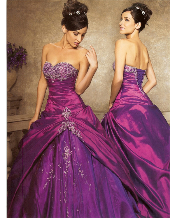 Prosperous Fuchsia Strapless Sweetheart Floor Length Ball Gown Quinceanera Dresses With White Embroidery
