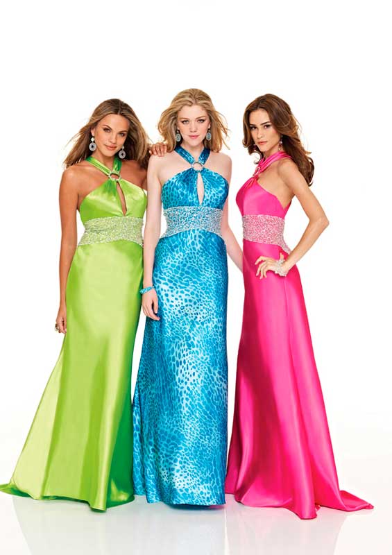 Leopard Printed Blue Halter Sweep Train Sheath Full Length Prom Dresses With Embellished Waistline 