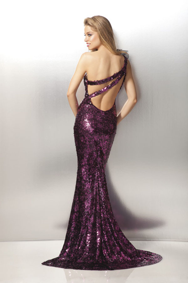 purple sequin gowns
