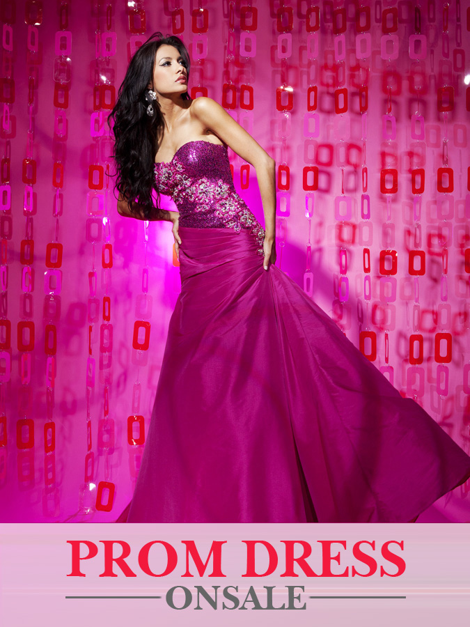 Glamorous Strapless Sweetheart Fuchsia Floor Length A Line Prom Dresses With Sequins 