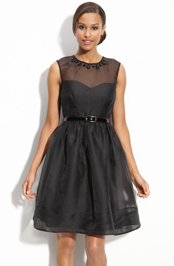 Hot Sale Black A Line Sleeveless Zipper Knee Length Prom Dresses