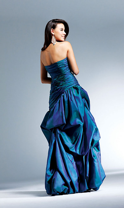 strapless mermaid evening gown