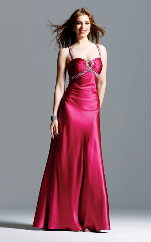 Burgundy A Line Sweetheart And Strap Open Back Floor Length Beading Satin Evening Dresses