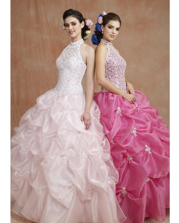 ball gown high neck