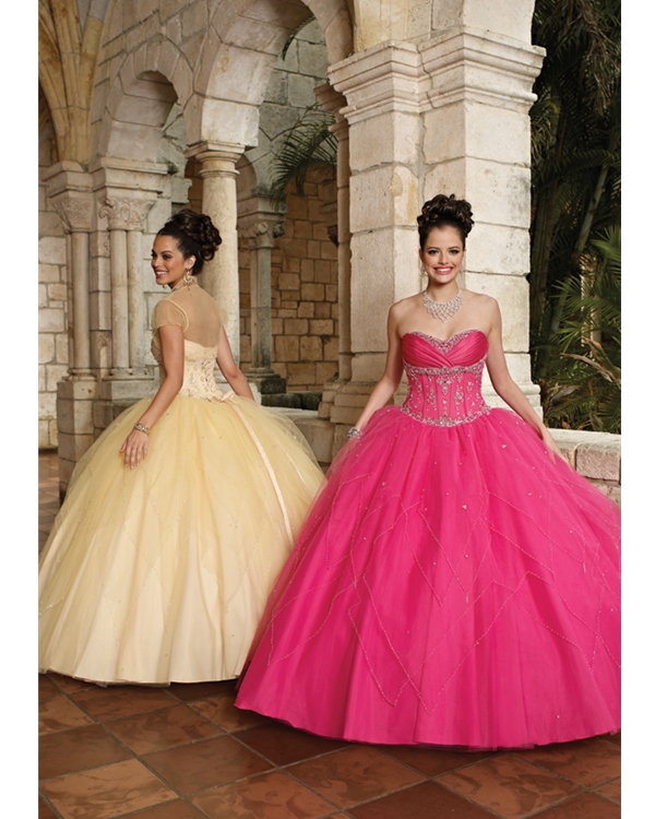 Fuchsia Strapless Sweetheart Lace Up Full Length Beaded And Ruffled Ball Gown Quinceanera Dresses