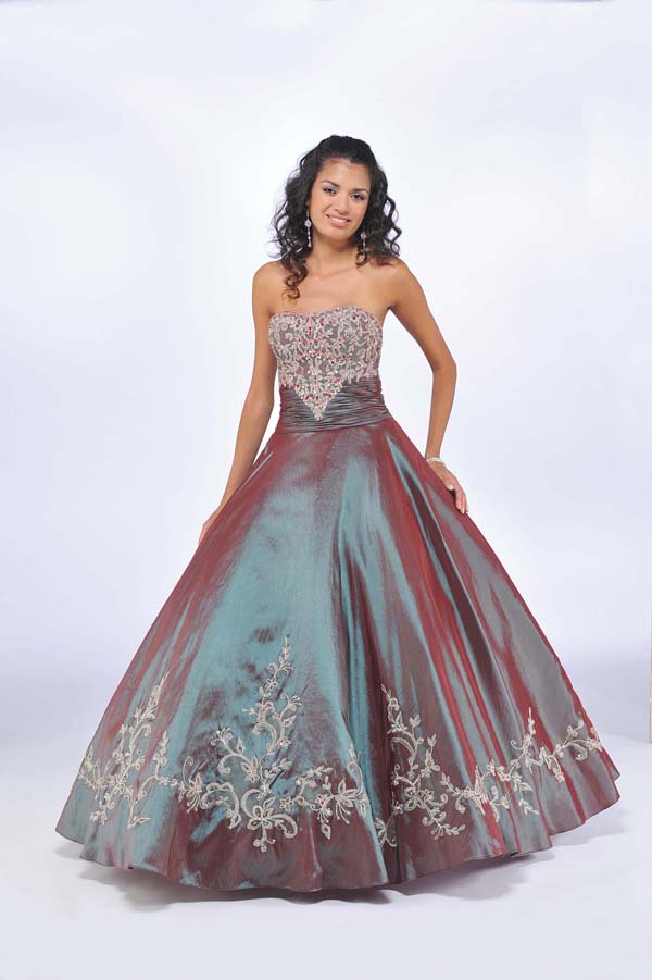Affordable Ball Gown Strapless Zipper Full Length Quinceanera Dresses With Embroidery 