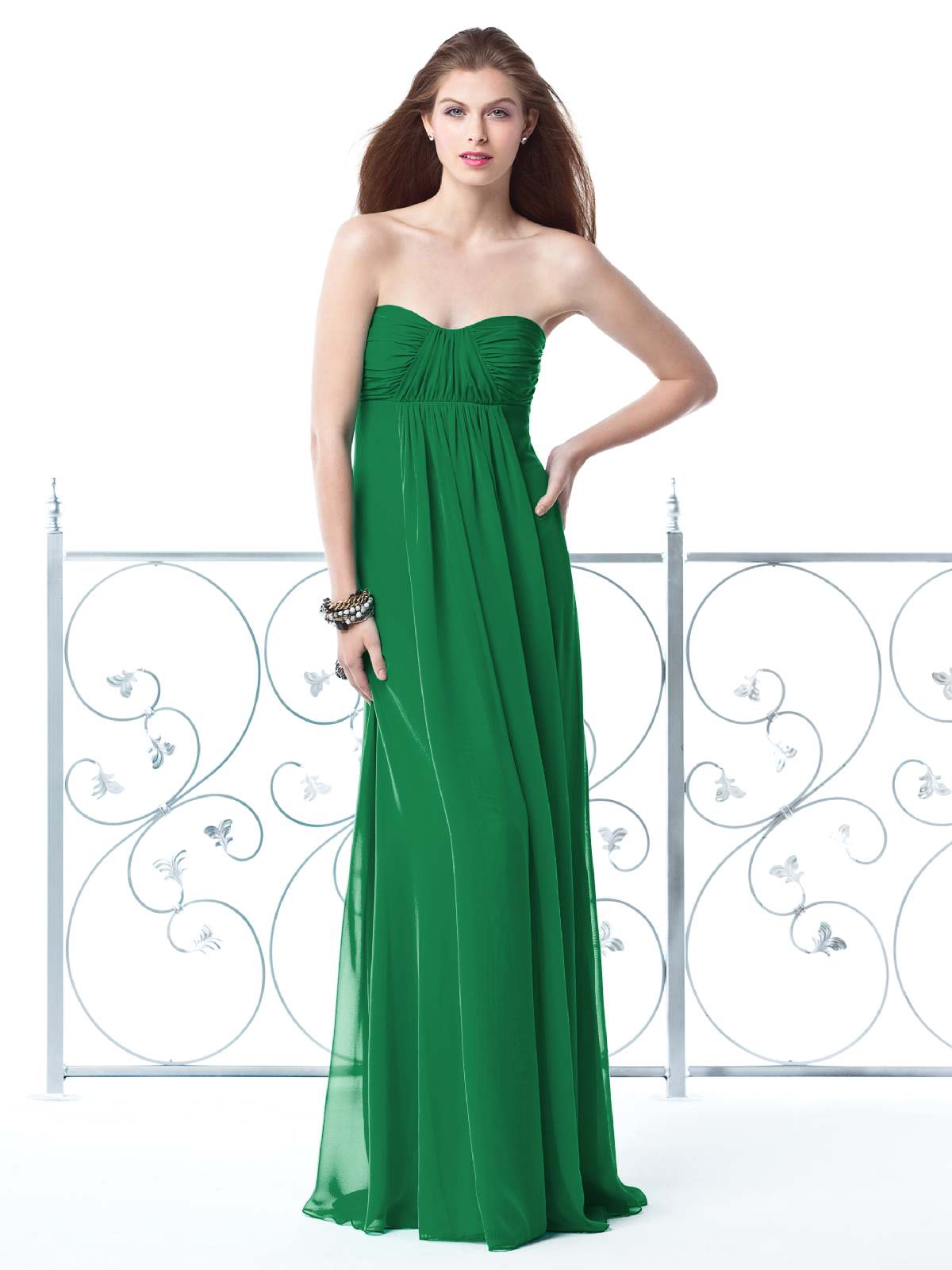 Green Empire Sweetheart And Strapless Zipper Floor Length Pleated Chiffon Prom Dresses