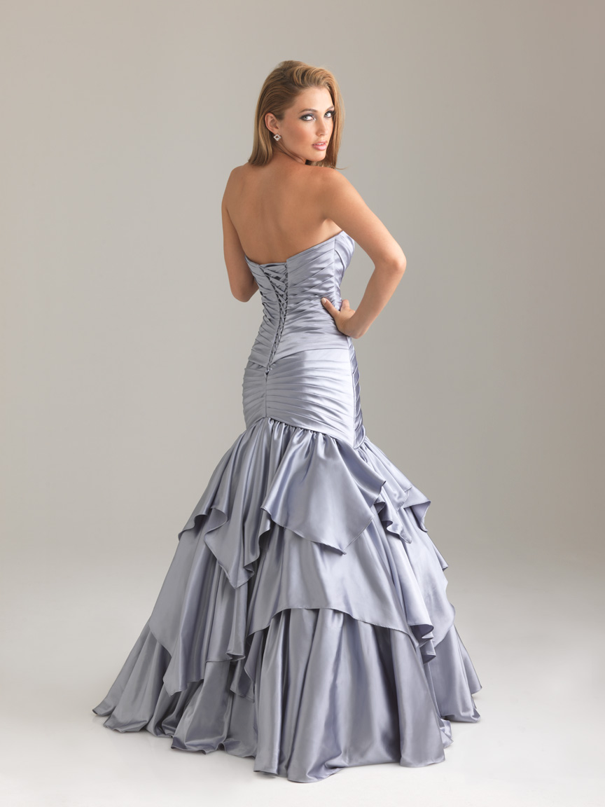 silver mermaid gowns