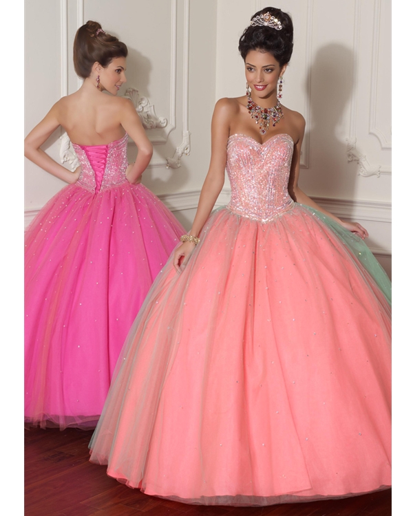 Pink Ball Gown Strapless Sweetheart Lace Up Floor Length Quinceanera Dresses With Sequins