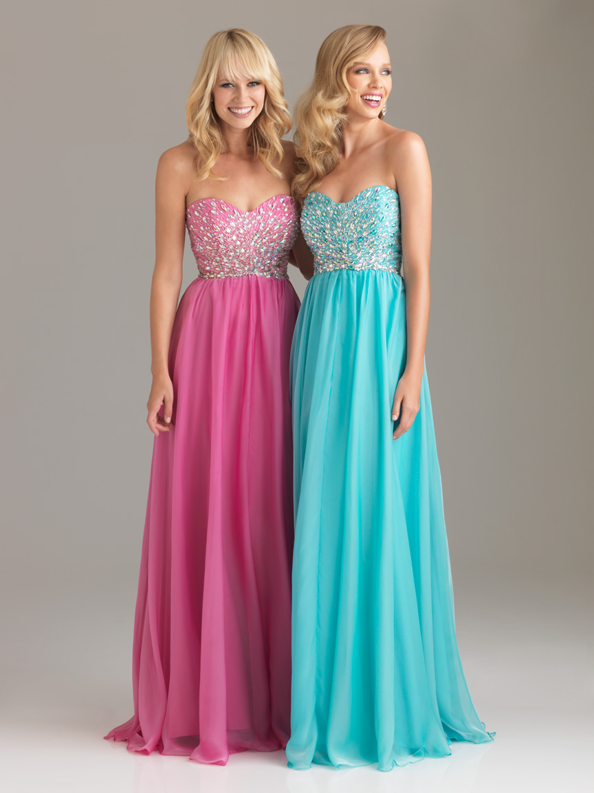 Pink Empire Strapless Sweetheart Floor Length Graduation Dresses With Beading Bodice