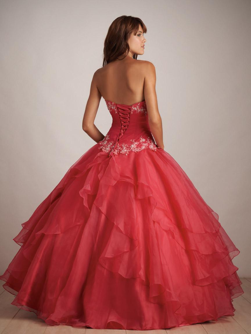  Red Ball Gown  Strapless Sweetheart Lace up Floor Length 