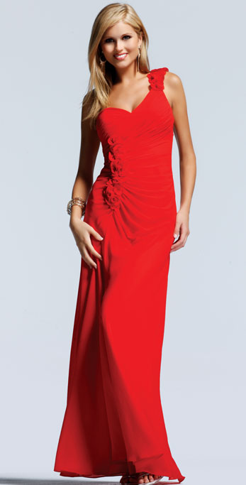 Scarlet Sheather Off The Shoulder And Sweetheart Low Back Floor Length Ruches And Sequins Evening Dresses