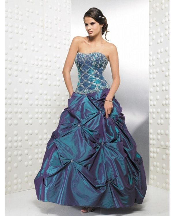 Hot Sale Teal Ball Gown Strapless Zipper Floor Length Embroidered And Pleated Quinceanera Dresses