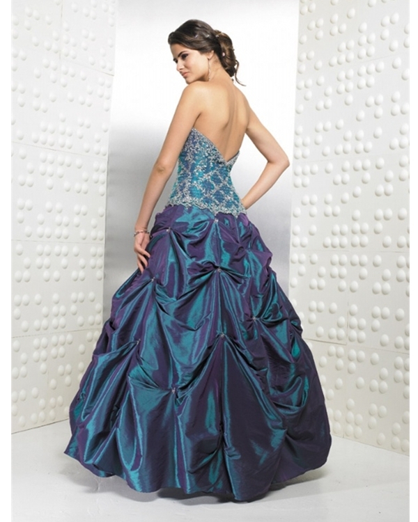 pleated ballgown