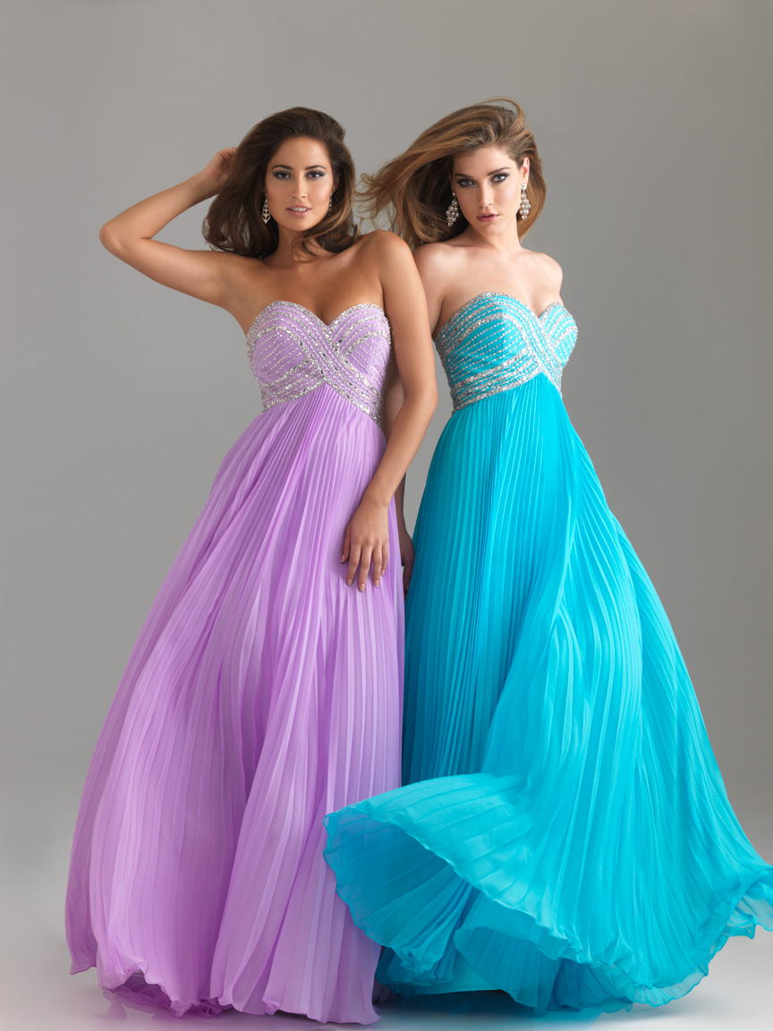 Turquoise Empire Sweetheart Strapless Sweep Train Floor Length Pleated Graduation Dresses With Sequins