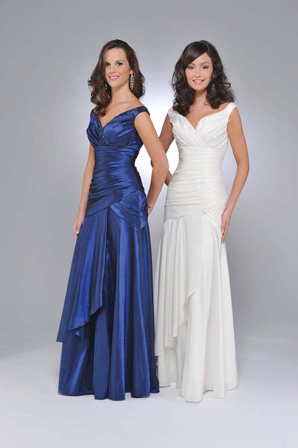 White A Line Cap Sleeves Sweetheart Floor Length Taffeta Prom Dresses With Beading And Ruffles 