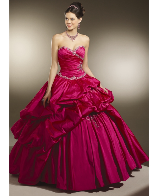 Ball Gown Taffeta Quinceanera Dress ...