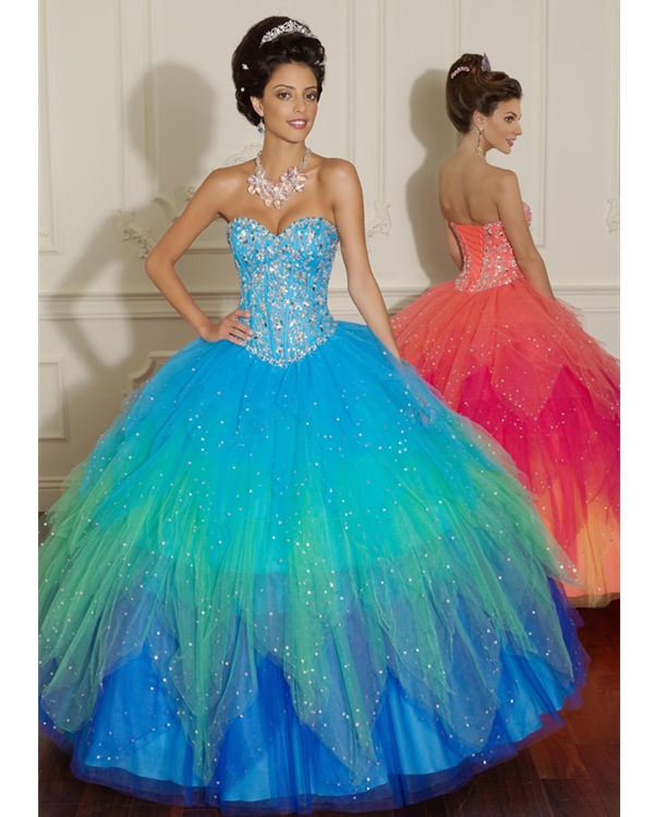gradient ball gown